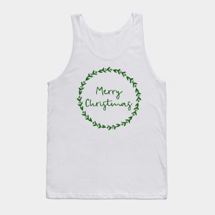 Merry Christmas Wreath Tank Top